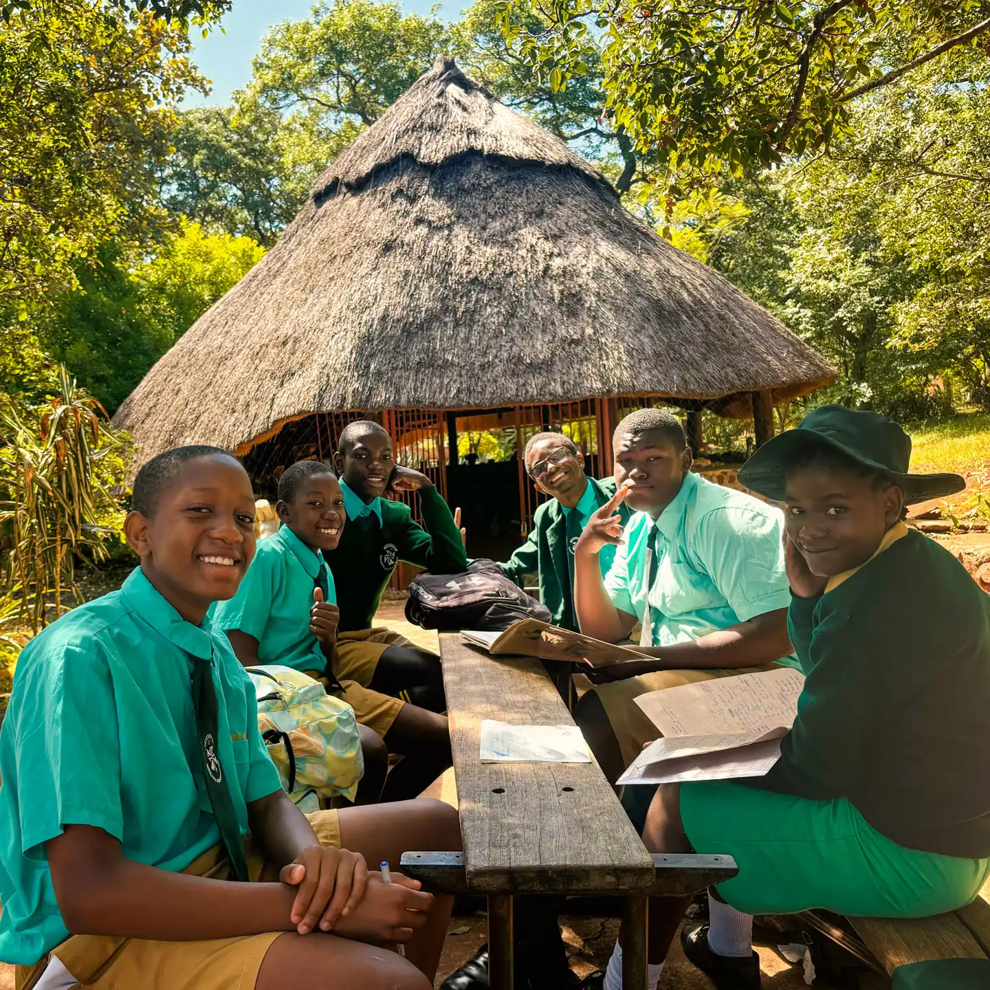 learners make a clay elephant in Art class.